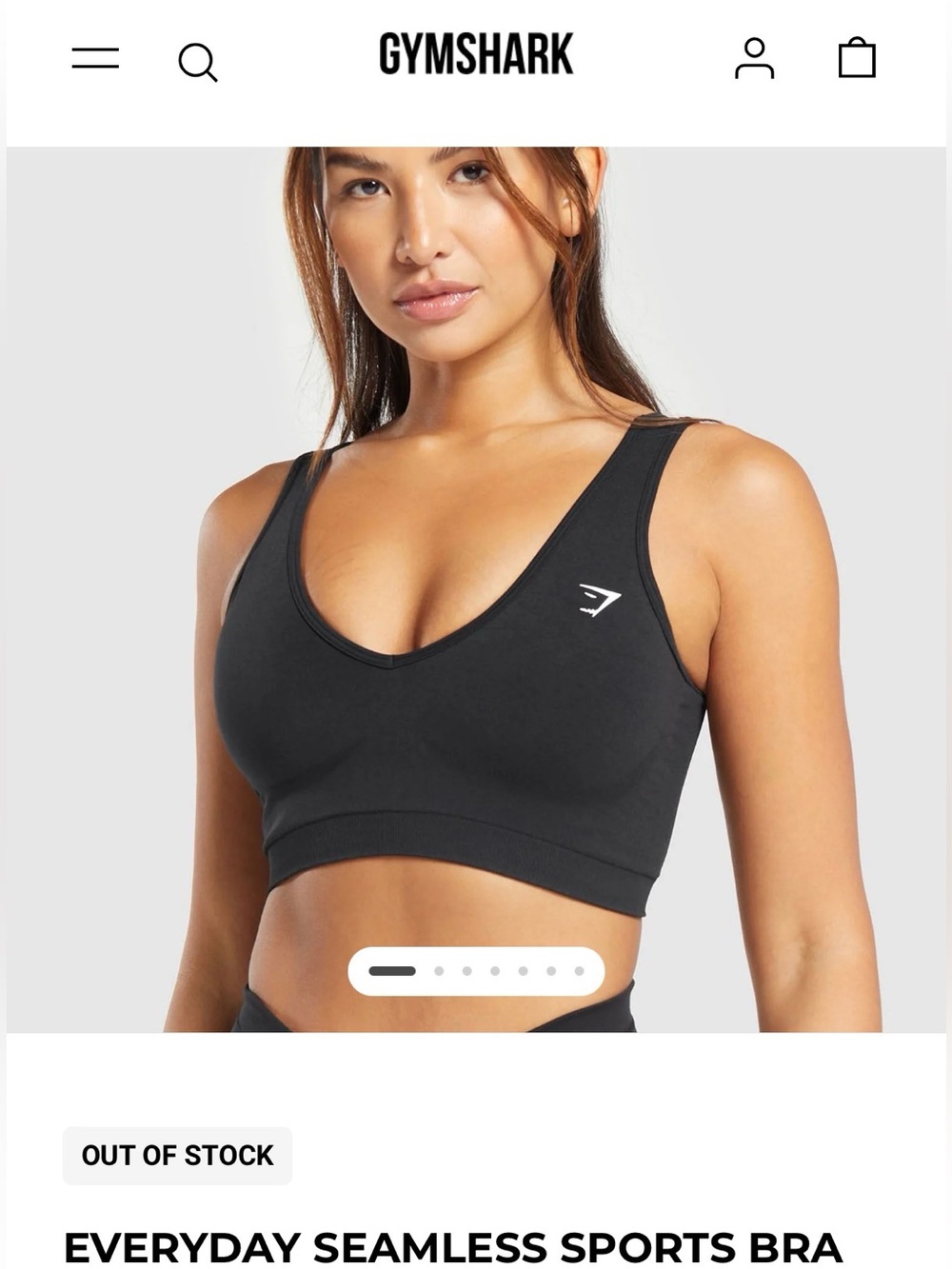 Gymshark everyday seamless bra black